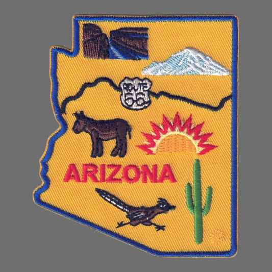 ARIZONA Map State Shape Souvenir Patch - 1136
