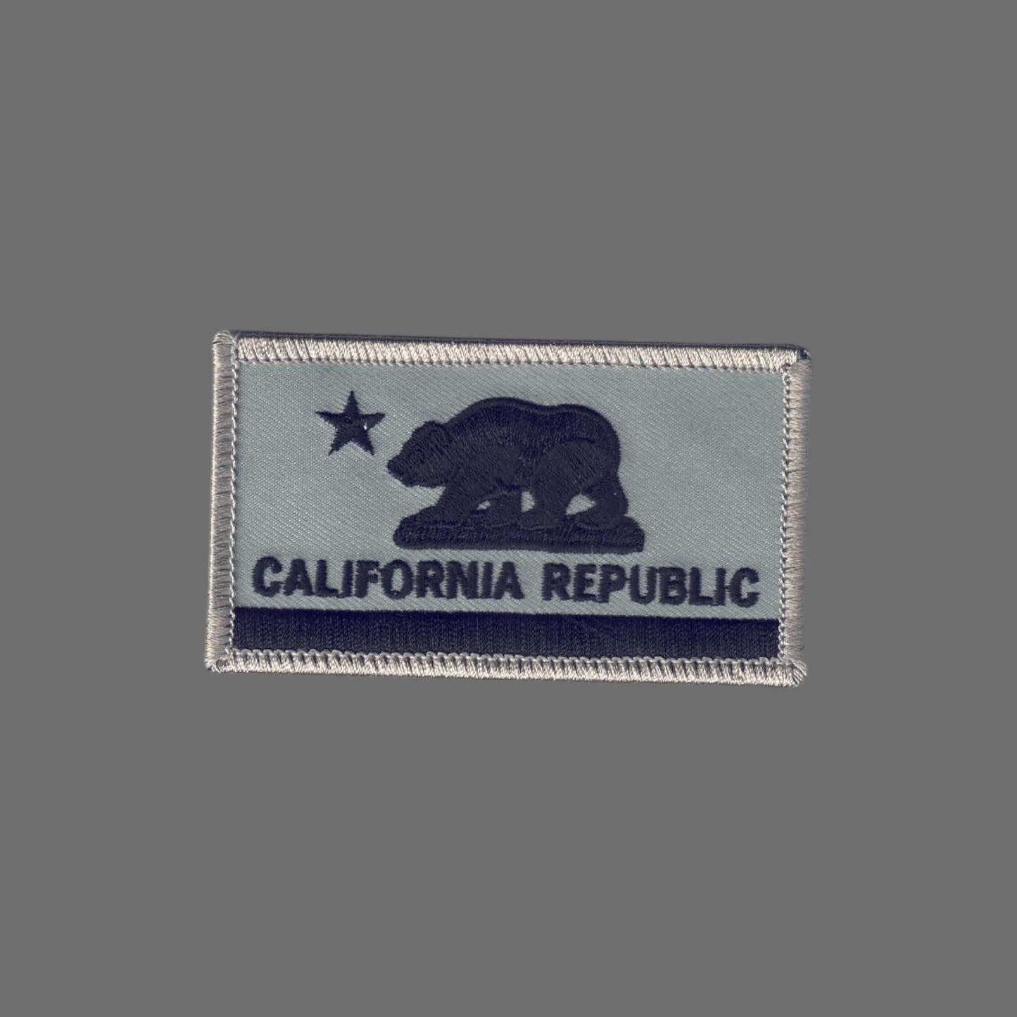 CALIFORNIA REPUBLIC Flag Gray Patch Gray Border - 1204-58/01