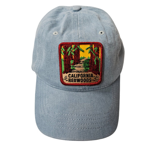 CALIFORNIA REDWOODS Square Patch Denim Hat or Cap - H1008