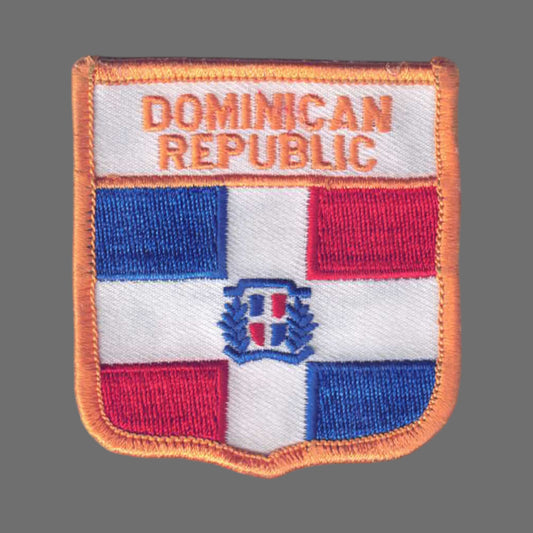 DOMINICAN REPUBLIC Flag Shield Patch - 6641