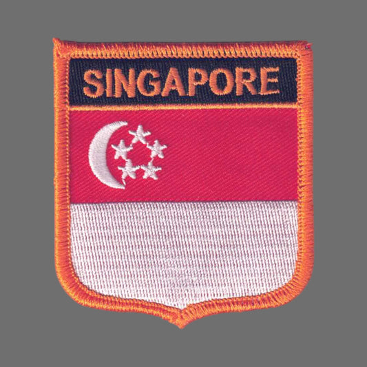 SINGAPORE Flag Shield Patch - 6681