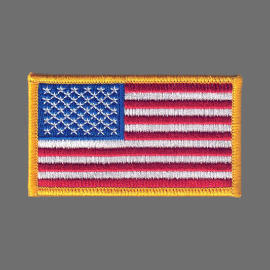 USA Flag Patch Gold Border - 6834G