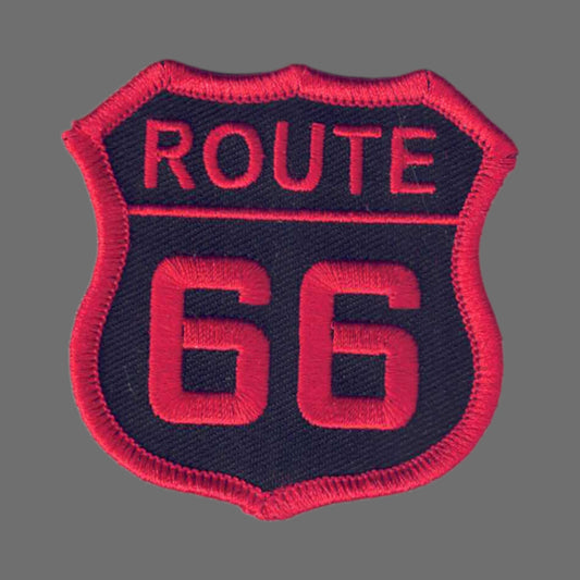 ROUTE 66 Patch Red on Black - 6876-36