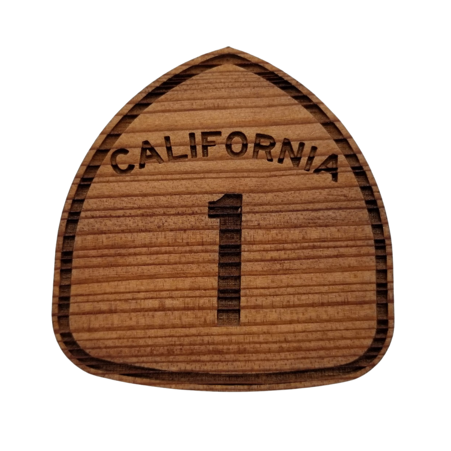 Highway 1 Magnet Hwy Handcrafted Wood Souvenir California Redwood Handmade in USA - M4011