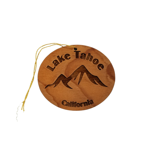 Lake Tahoe Ornament California Mountains Handmade Wood Souvenir