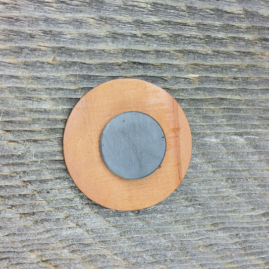 Round Tuit Magnet Handcrafted Wood Souvenir California Redwood Handmade in USA - M2207