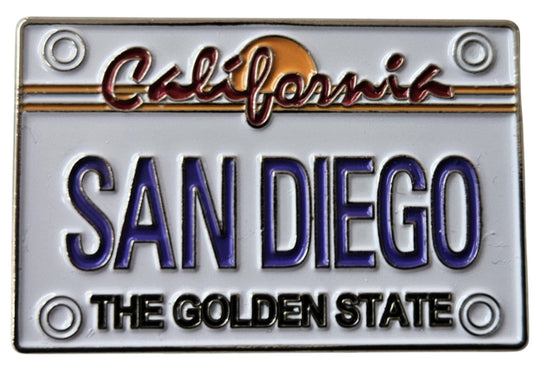 SAN DIEGO CA License Plate lapel hat pin - Carded 0475-4708