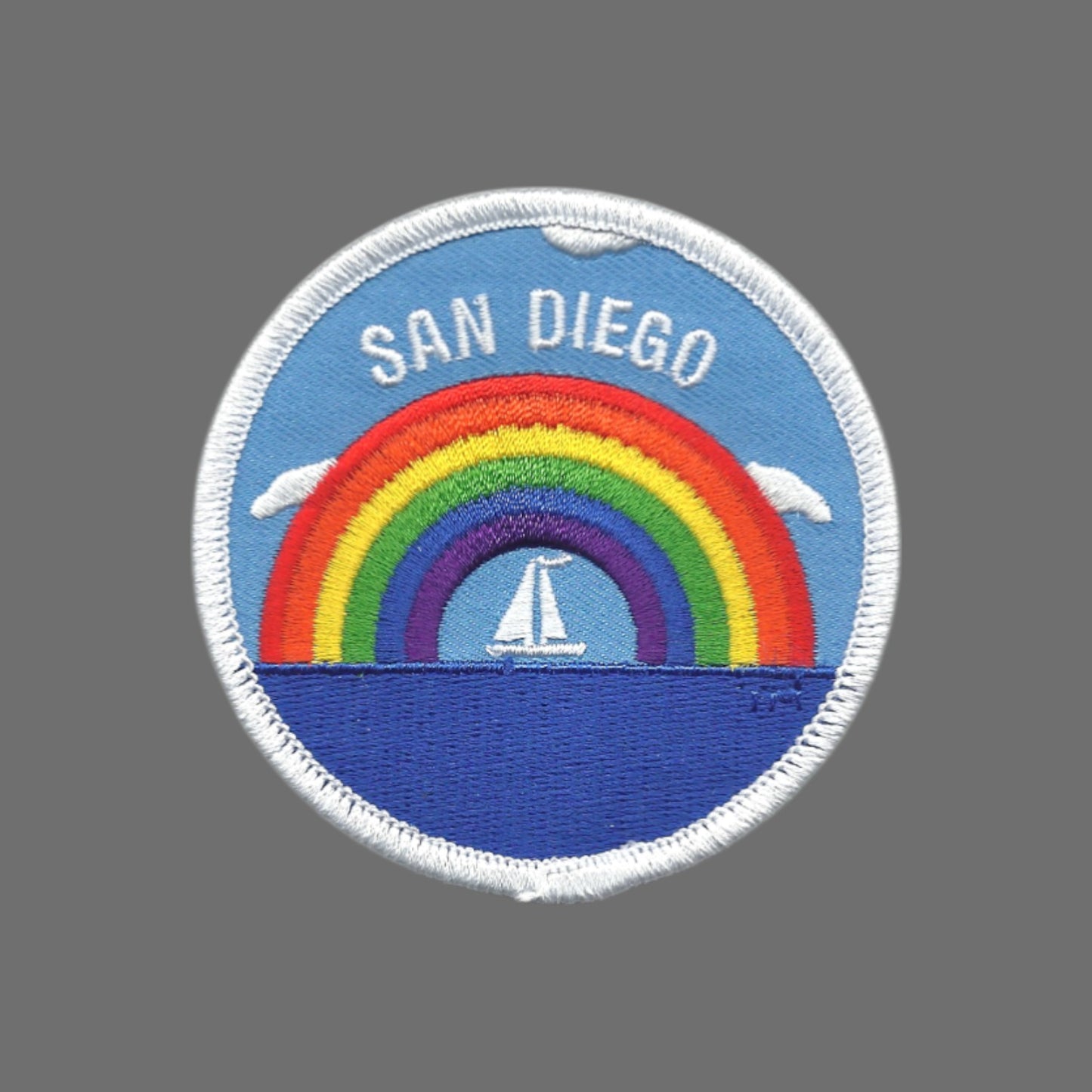SAN DIEGO Rainbow Sailboat Souvenir Patch - SAN-DIEGO-35