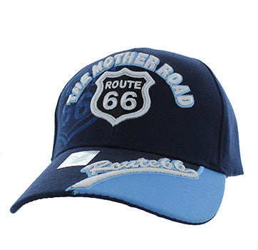 ROUTE 66 MOTHER ROAD Blue cap or Hat Route 66 Souvenir - H1045