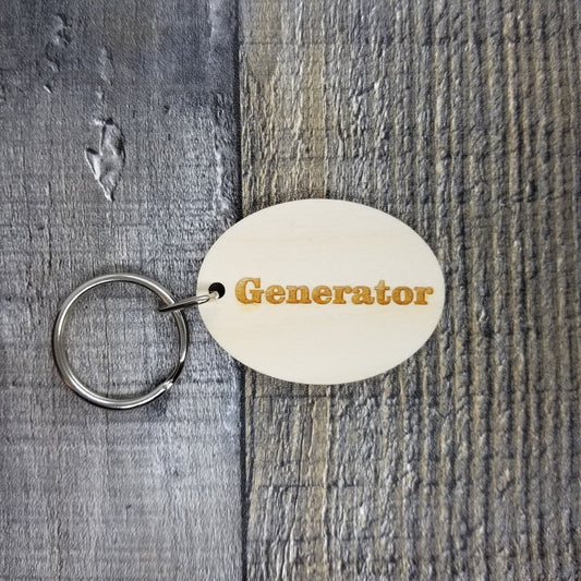 Generator Door Wood Keychain Key Ring Keychain Gift - KC8127