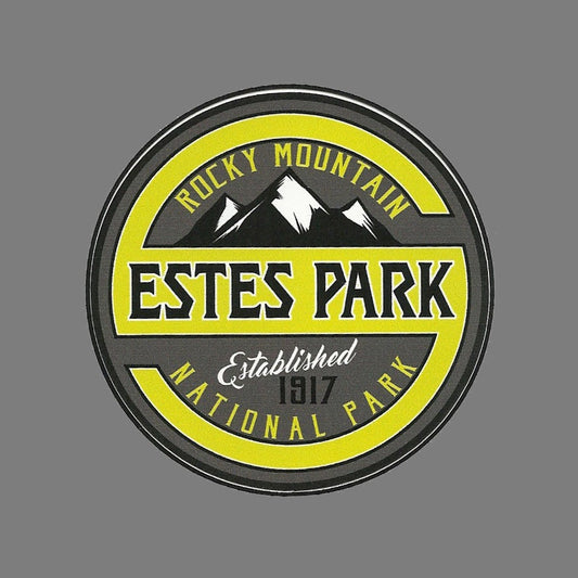 Estes Park Colorado Decal – CO Resort Sticker – Colorado Souvenir – Travel Sticker 3.25" Rocky Mountain National Park Base Camp Travel Gift