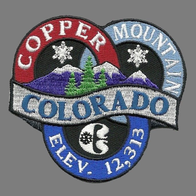 Copper Mountain – Colorado Patch – Ski Patch- CO Ski – Colorado Souvenir – Travel Patch – Iron On – Applique Embellishment 3"