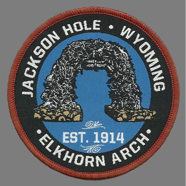 Wyoming Patch – WY Jackson Hole Patch - Travel Patch Iron On – Elkhorn Arch Souvenir Patch – Applique – Travel Gift 3" Embellishment