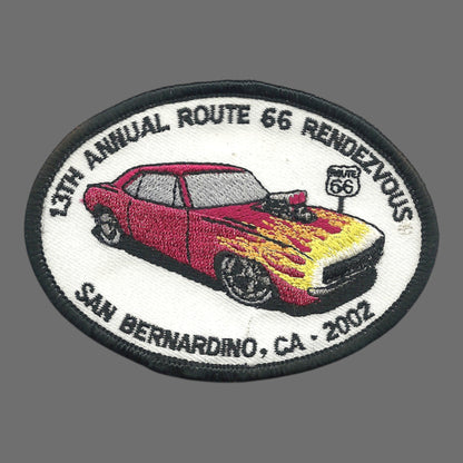 Vintage 13TH ANNUAL ROUTE 66 RENDEZVOUS 2002 Patch - 0-6666-02