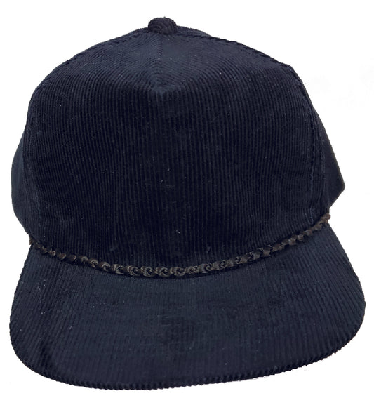 Black Corduroy Hat or Cap - 0120-01