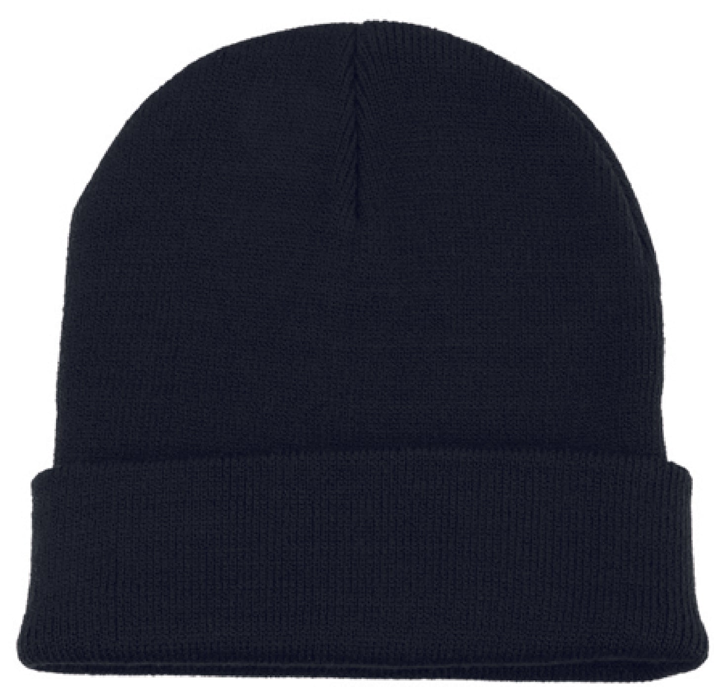 Black Knit Beanie Cuffed 0182-01