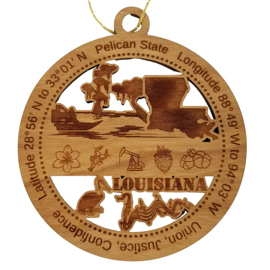 Wholesale Louisiana Wood Ornament -  LA Souvenir - Handmade