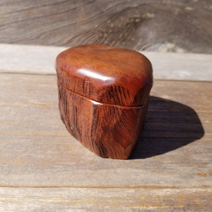 Wood Ring Box Redwood Rustic Handmade California #539 Storage Live Edge Mini Birthday Gift Christmas Gift Mother's Day Gift