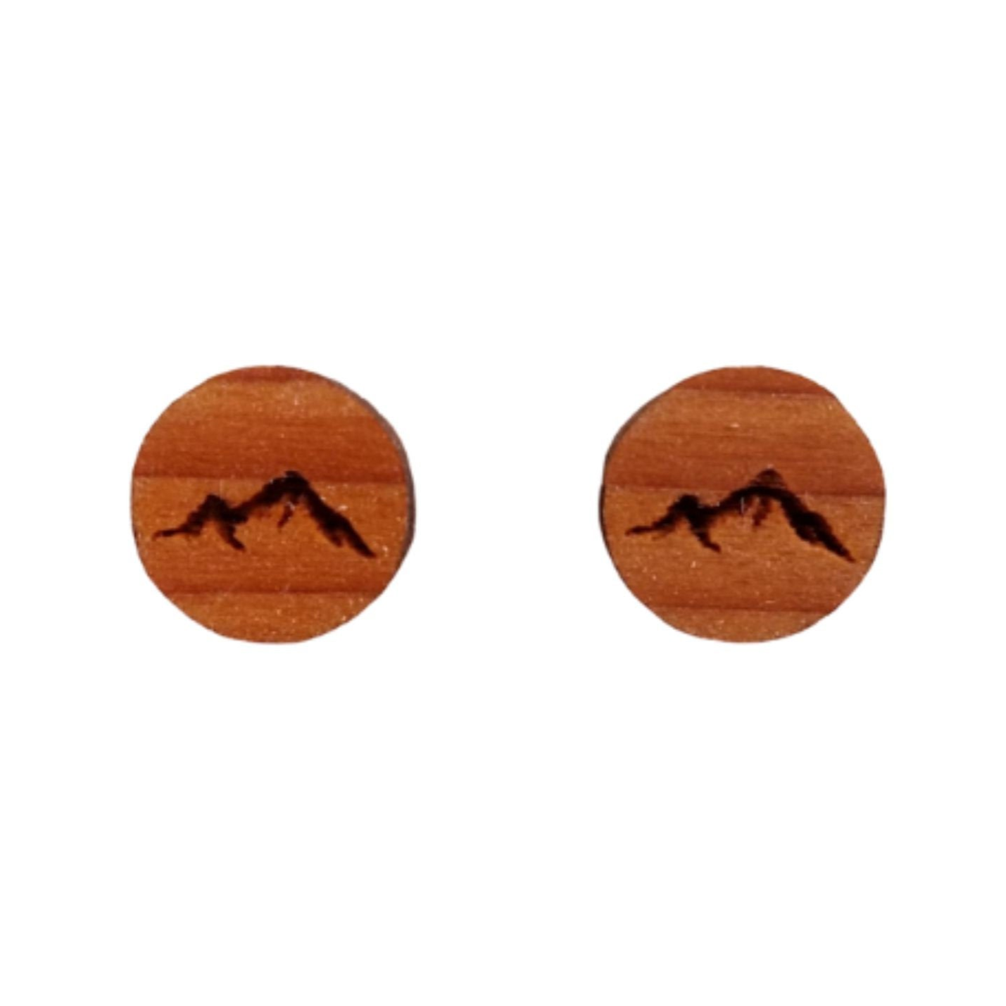 Wholesale Mountain Earrings - Wood Earrings - Stud Earrings - Souvenir Keepsake - Post Earrings