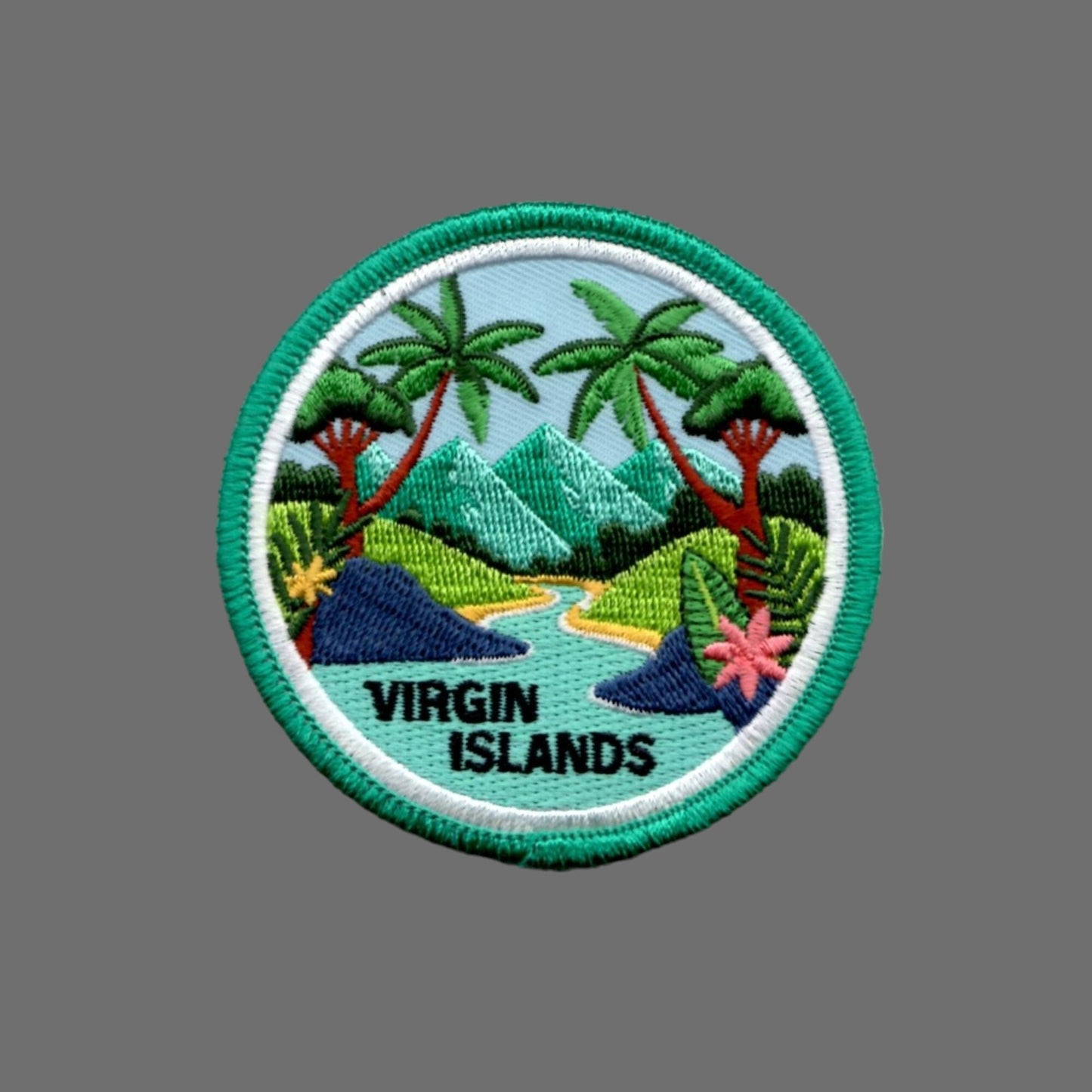 Virgin Islands Patch – Travel Gift – Iron On Embellishment Applique Badge Emblem 3 Inch