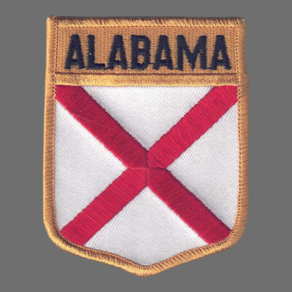 ALABAMA Flag Shield Souvenir Patch LG - 1002