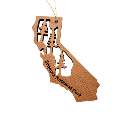 Sequoia National Park Wood Ornament California CA State - 1070SEQ