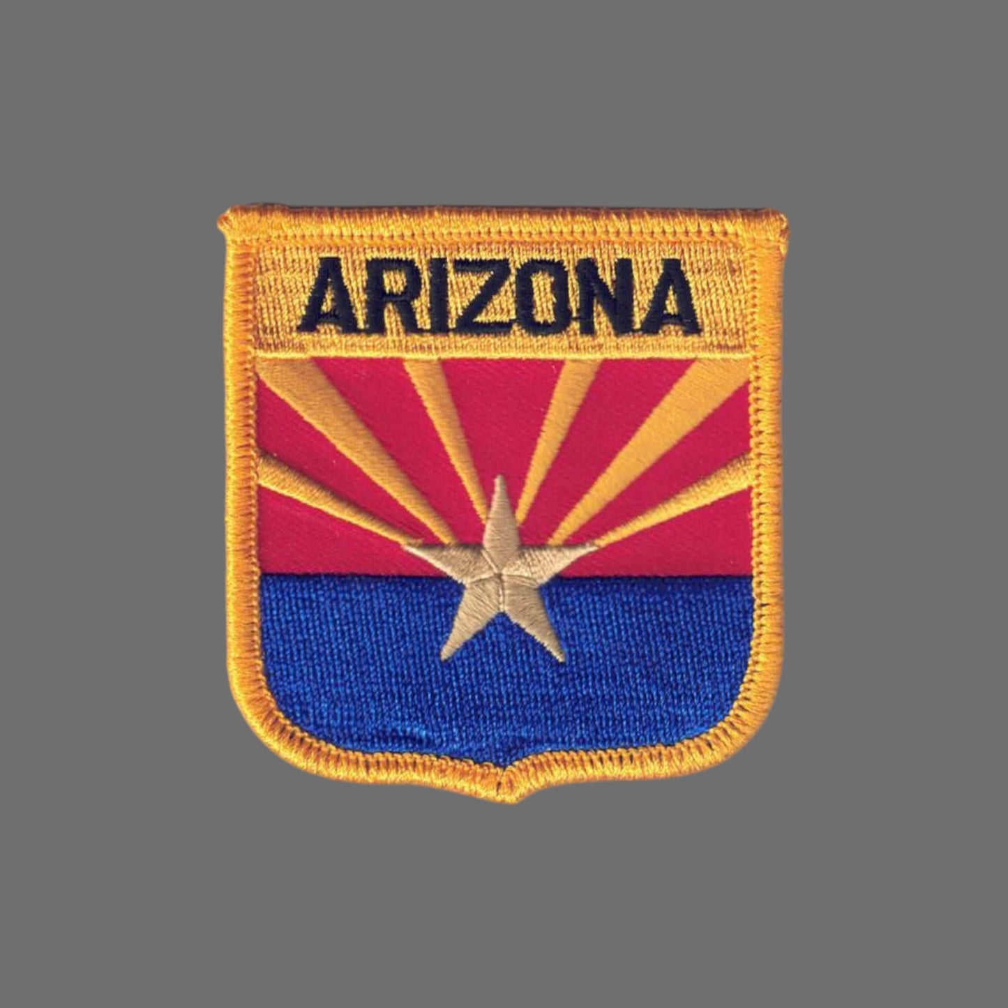 ARIZONA Med State Flag Shield Souvenir Patch - 1105