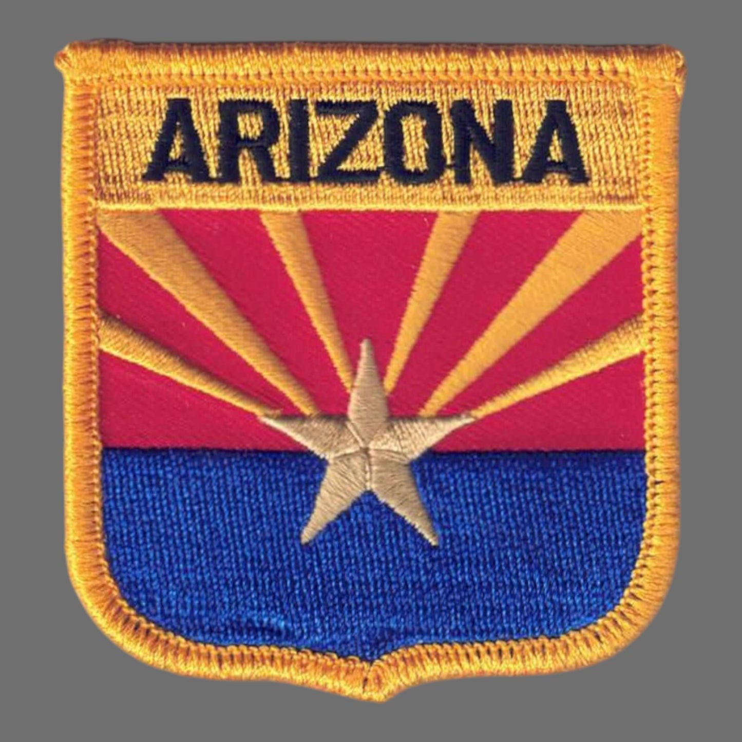 ARIZONA Med State Flag Shield Souvenir Patch - 1105