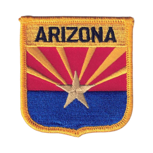 ARIZONA Med State Flag Shield Souvenir Patch - 1105