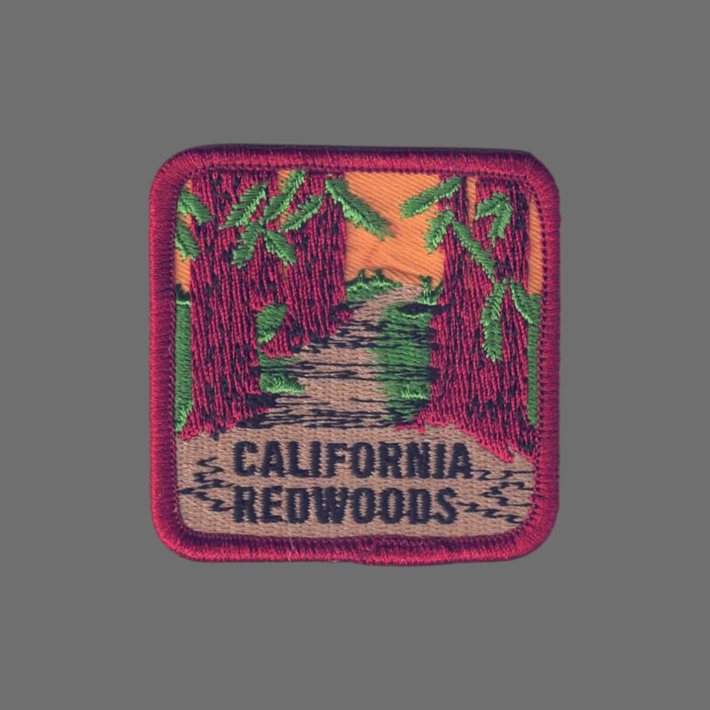 CALIFORNIA REDWOODS Souvenir Patch Square- 1216/2.5