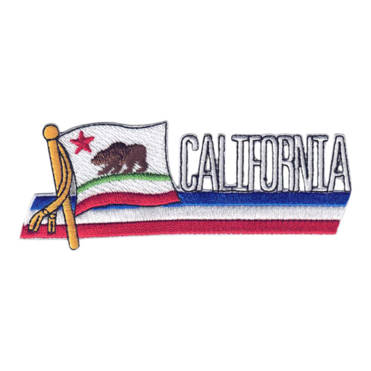 CALIFORNIA Wavy Flag Ribbon Patch - 1246