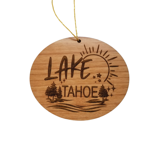 Wholesale Lake Tahoe Sun Water Trees Ornament Wood Souvenir