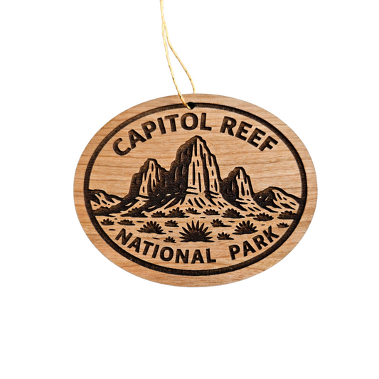 Capitol Reef National Park Cathedral Valley Ornament Wood Souvenir Utah - 15792