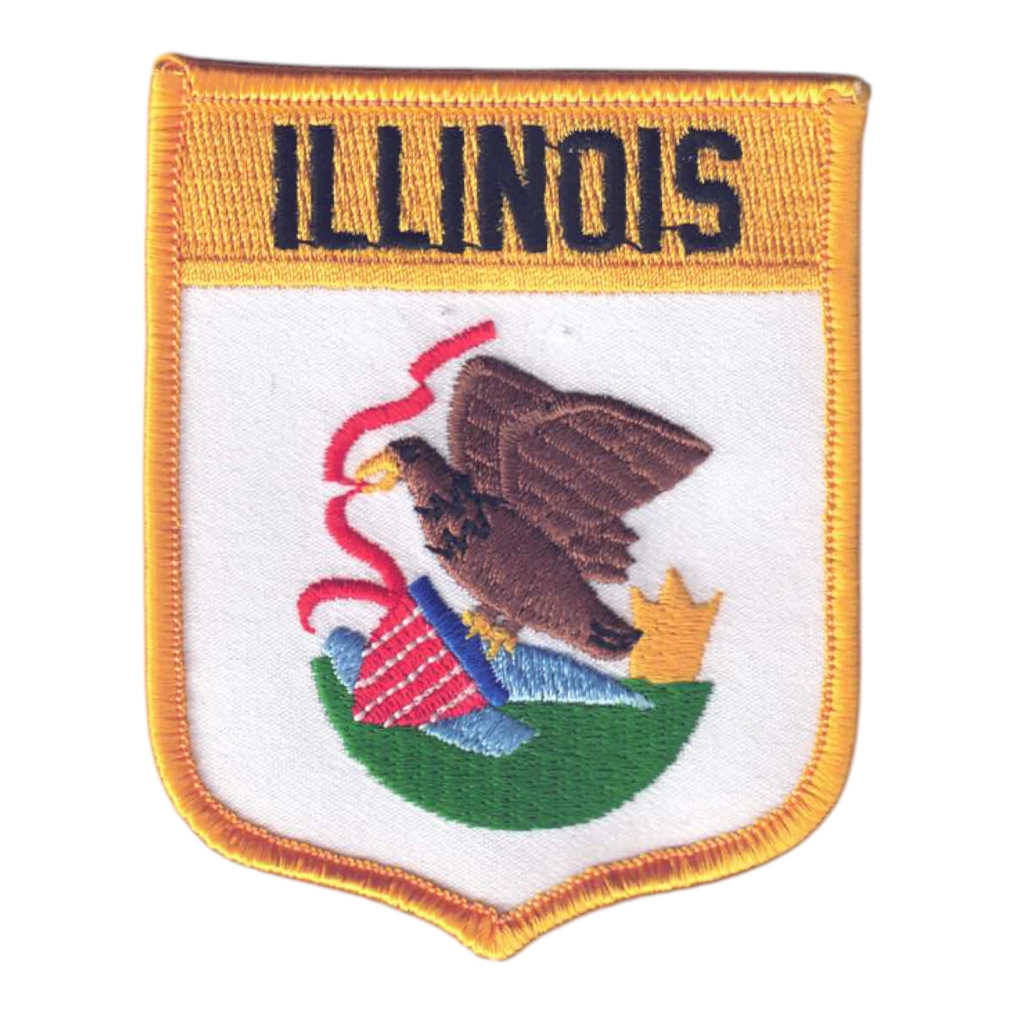 ILLINOIS large flag shield uniform or souvenir embroidered patch - 1652
