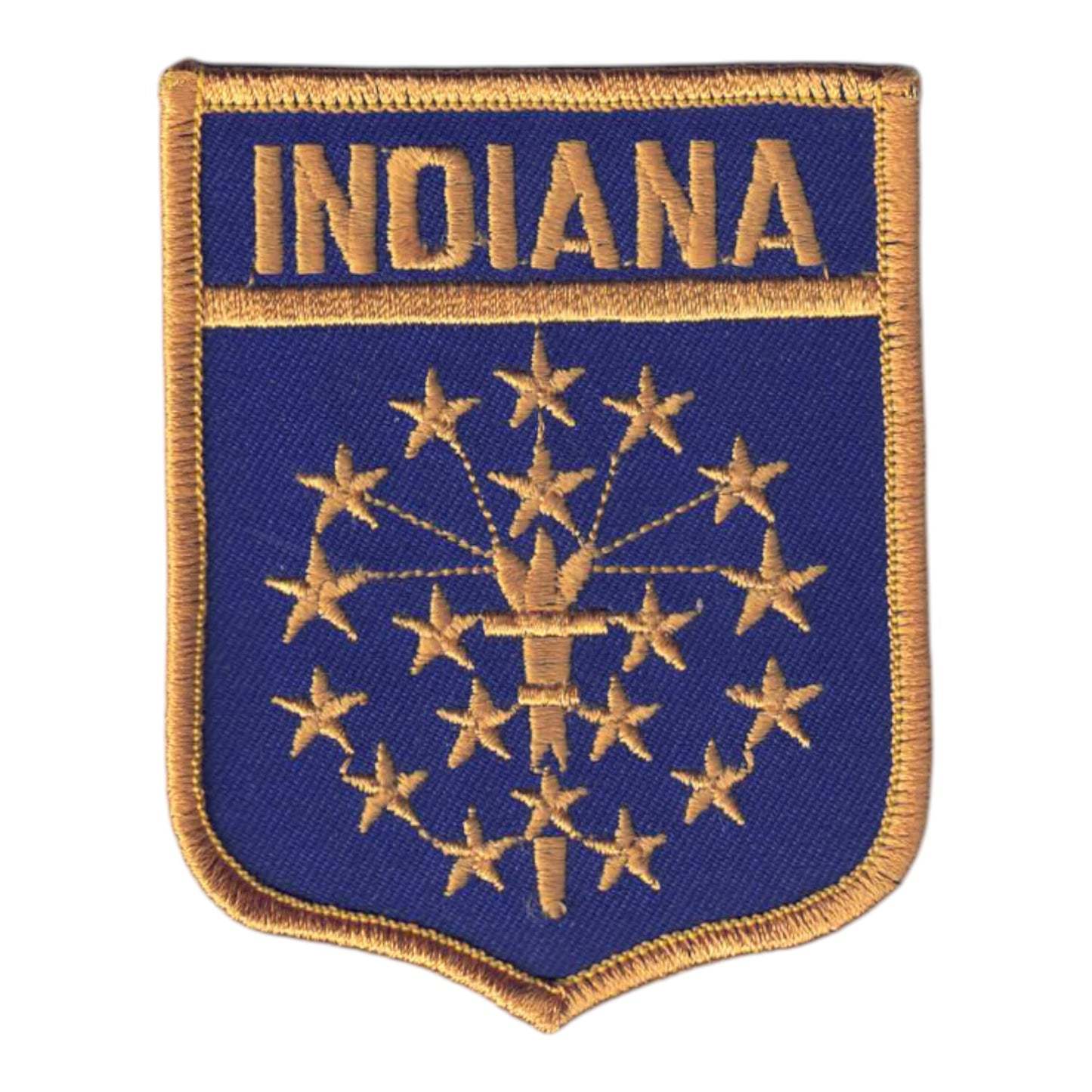 INDIANA Lg Flag Shield Souvenir Patch - 1702