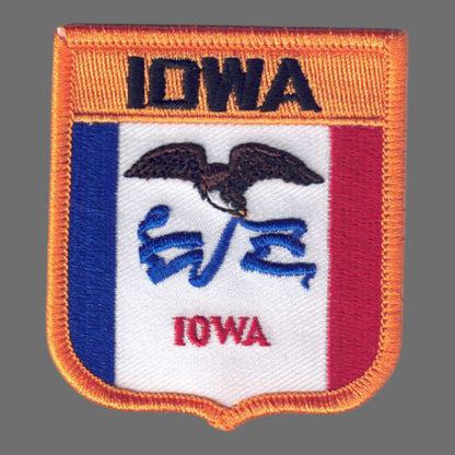 IOWA Med Flag Shield Souvenir Patch - 1755