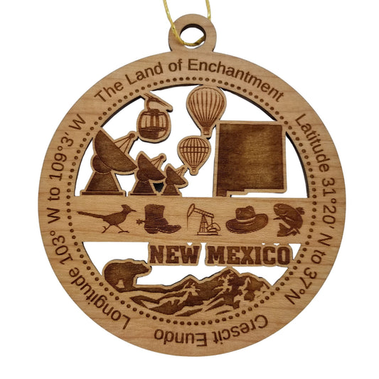 Wholesale New Mexico Wood Ornament -  NM Souvenir - Handmade