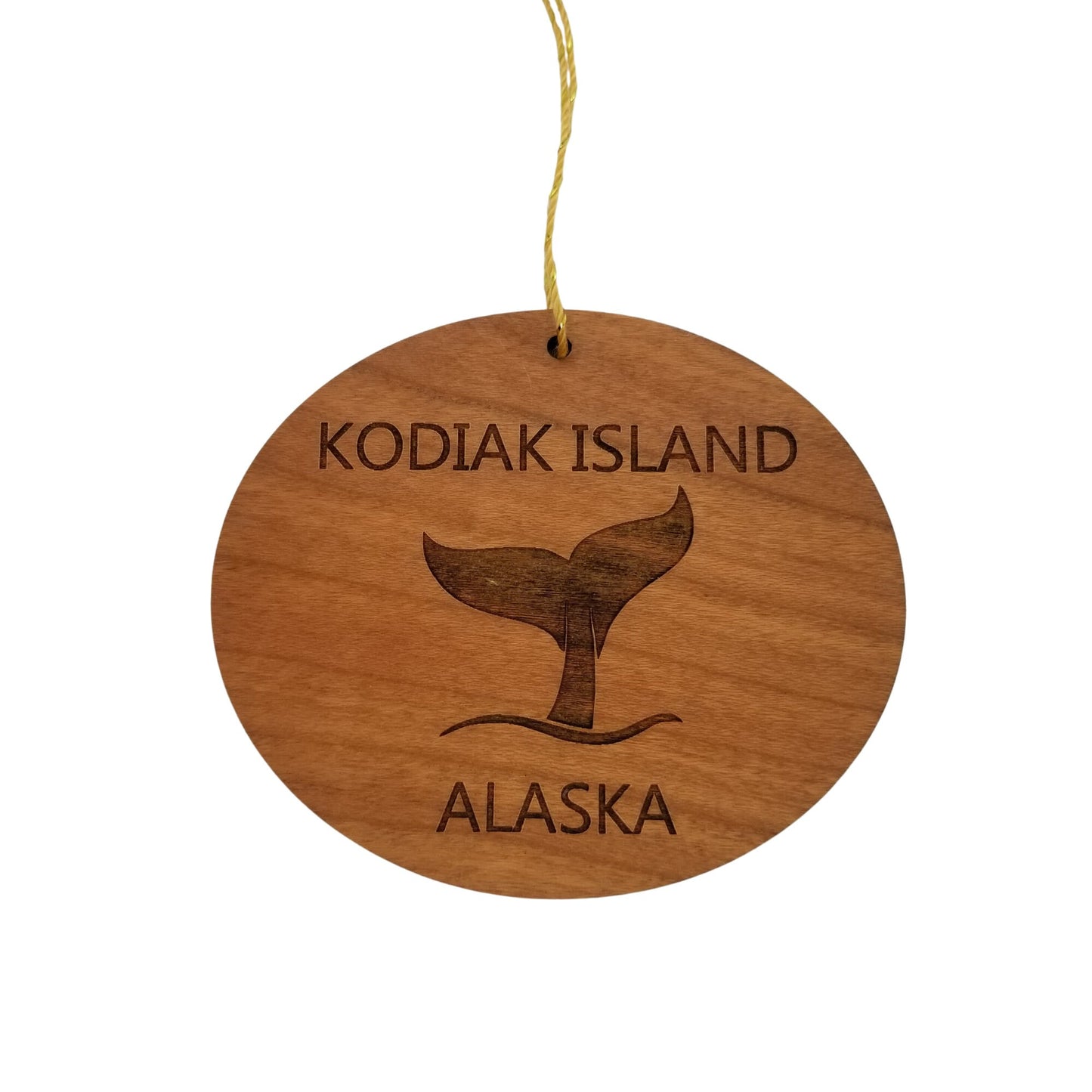 Wholesale Kodiak Island Ornament - Handmade Wood Souvenir