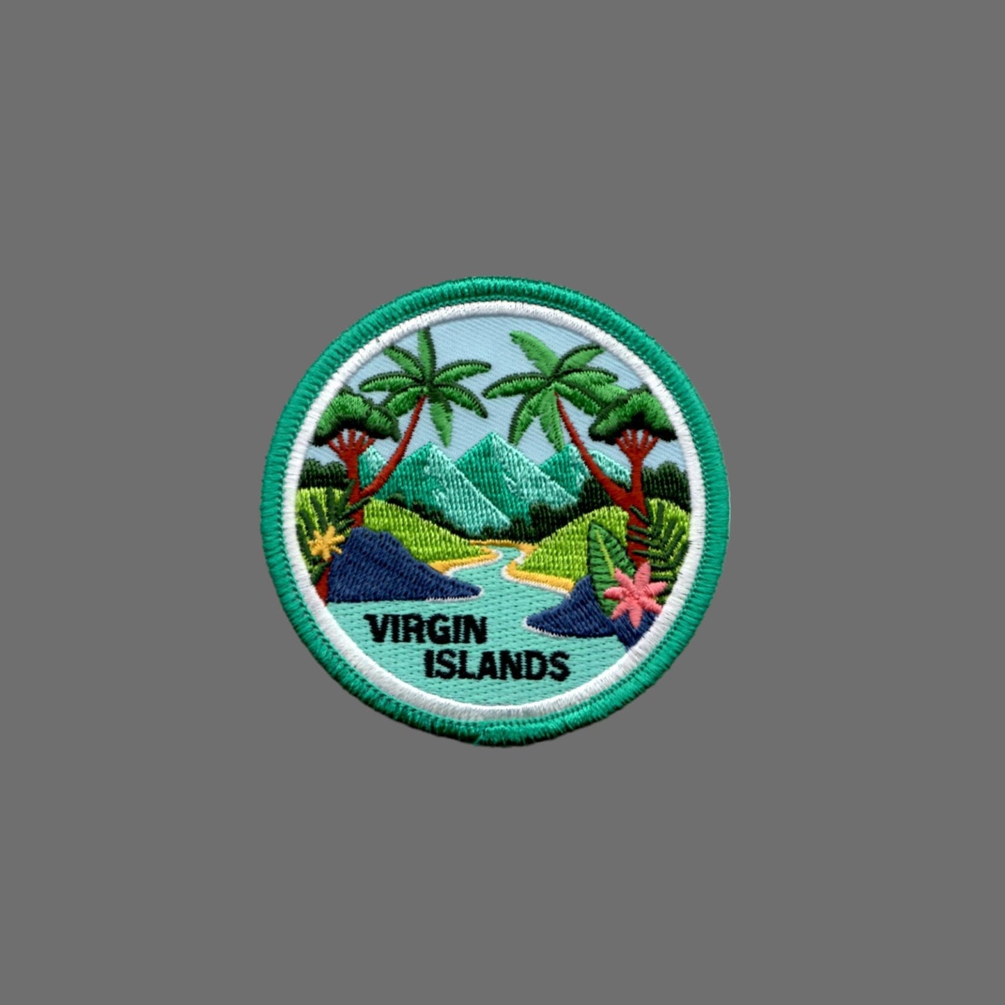 Virgin Islands Patch – Travel Gift – Iron On Embellishment Applique Badge Emblem 3 Inch