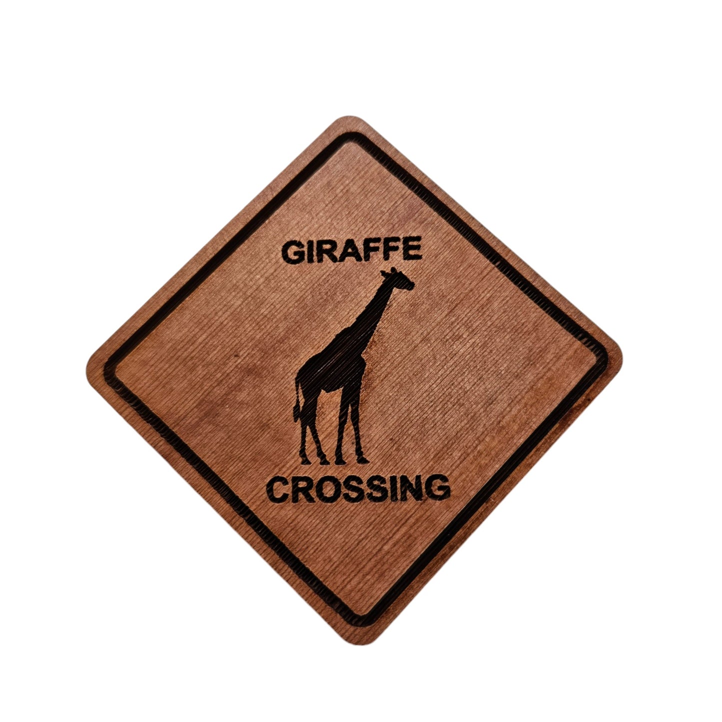 Wholesale Giraffe Crossing Wood Magnet Souvenir