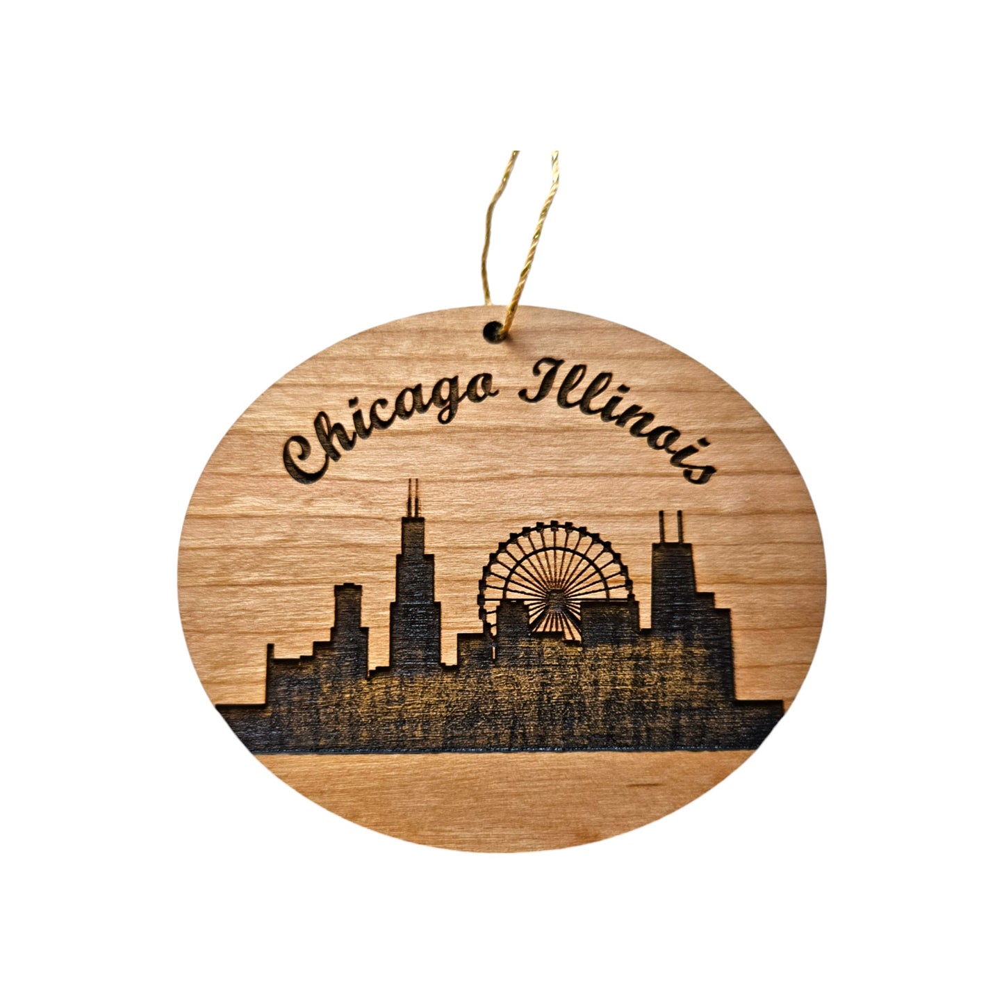 Chicago Skyline Ornament Illinois Christmas Made in USA