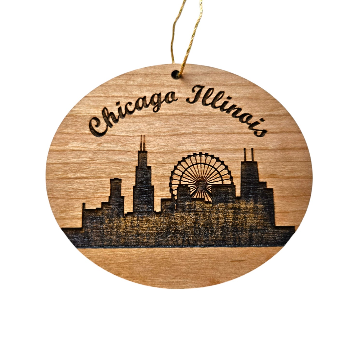 Chicago Skyline Ornament Illinois Christmas Made in USA