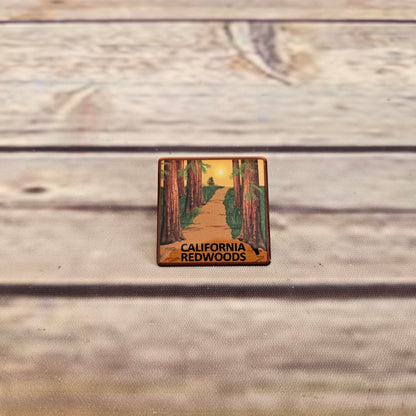 CALIFORNIA REDWOODS printed hat pin - 0475-1216