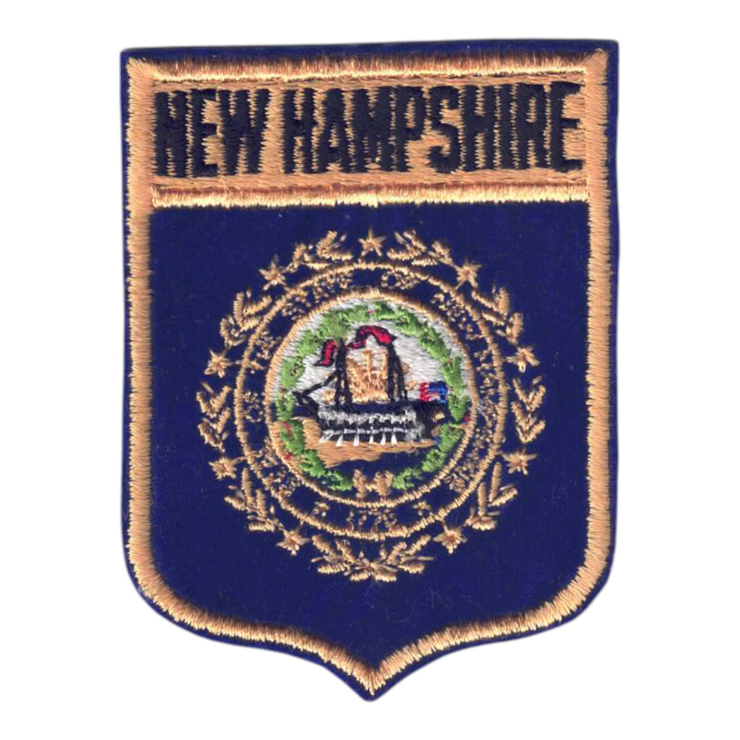 NEW HAMPSHIRE LG Flag Shield Souvenir Patch - 2452