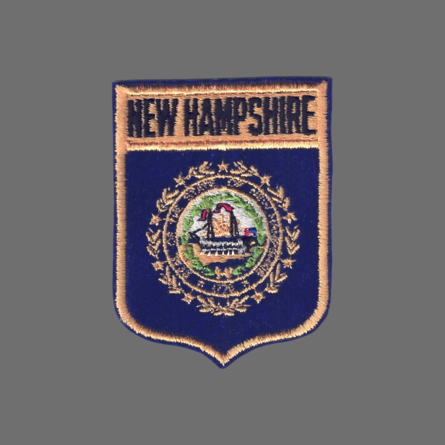 NEW HAMPSHIRE LG Flag Shield Souvenir Patch - 2452