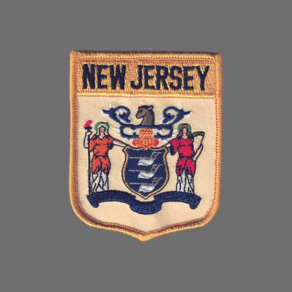 NEW JERSEY Lg Flag Shield Patch - 2502
