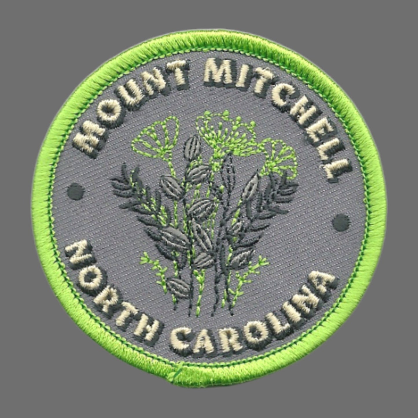 North Carolina Patch – Mount Mitchell NC Travel Patch Souvenir Applique 2.6" Iron On