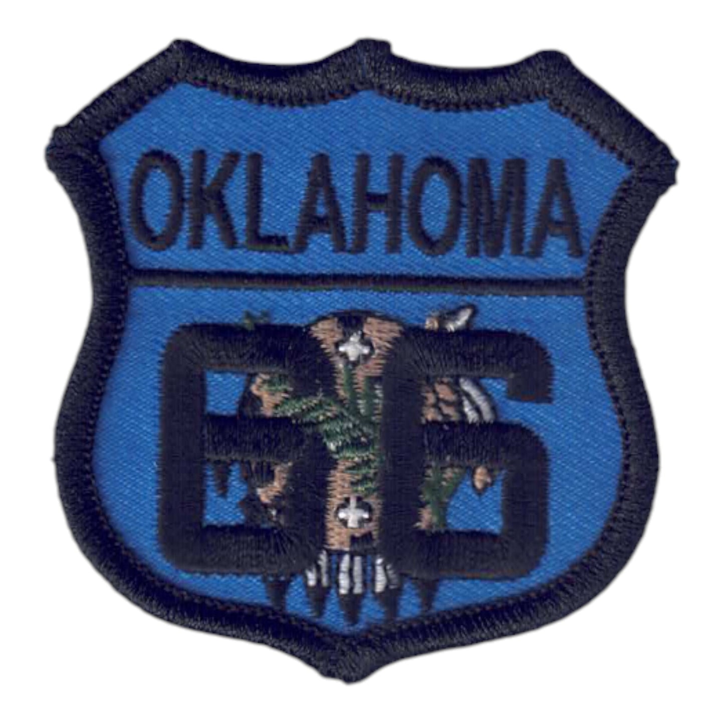 OKLAHOMA 66 on OK Flag Souvenir Patch - 2817