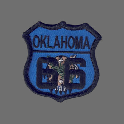 OKLAHOMA 66 on OK Flag Souvenir Patch - 2817