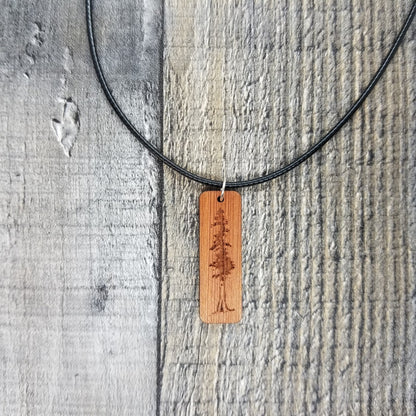 Redwood Necklace - Wood Necklace - California Redwoods - CA Souvenir Keepsake - Gift for Men - Gift for Women - Anniversary Gift